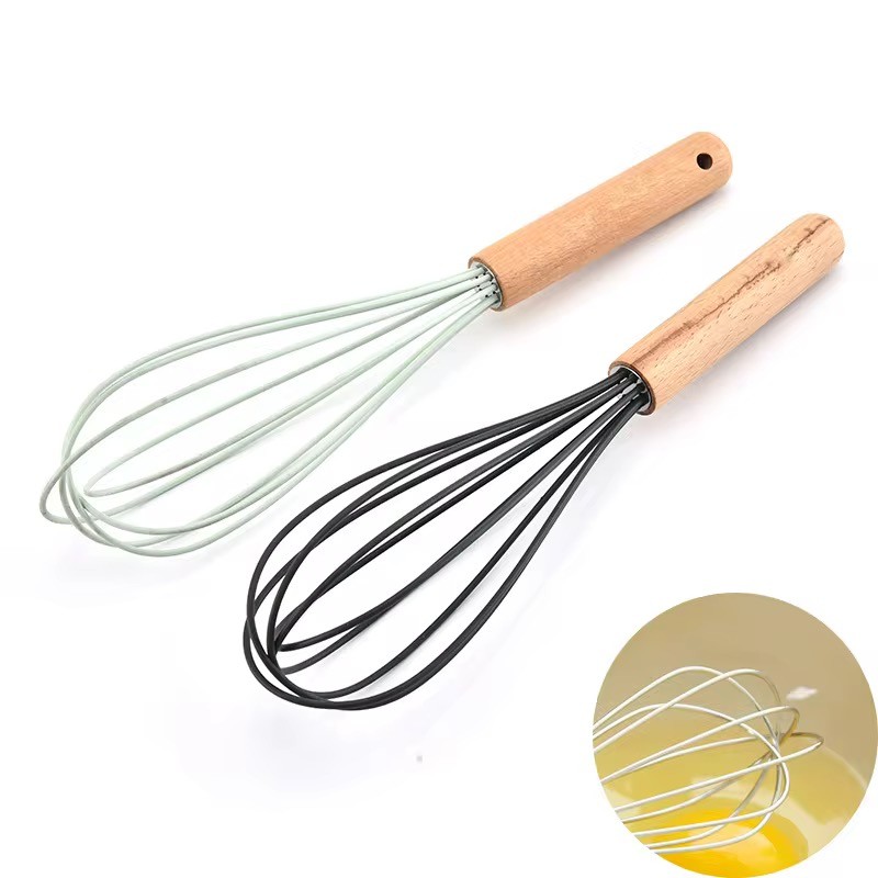 Tel de bucatarie din silicon și lemn – 23,5×6 cm – diverse culori