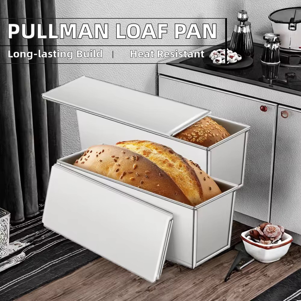Tavă profesionala pentru pâine 1000 g, cu capac – aluminiu