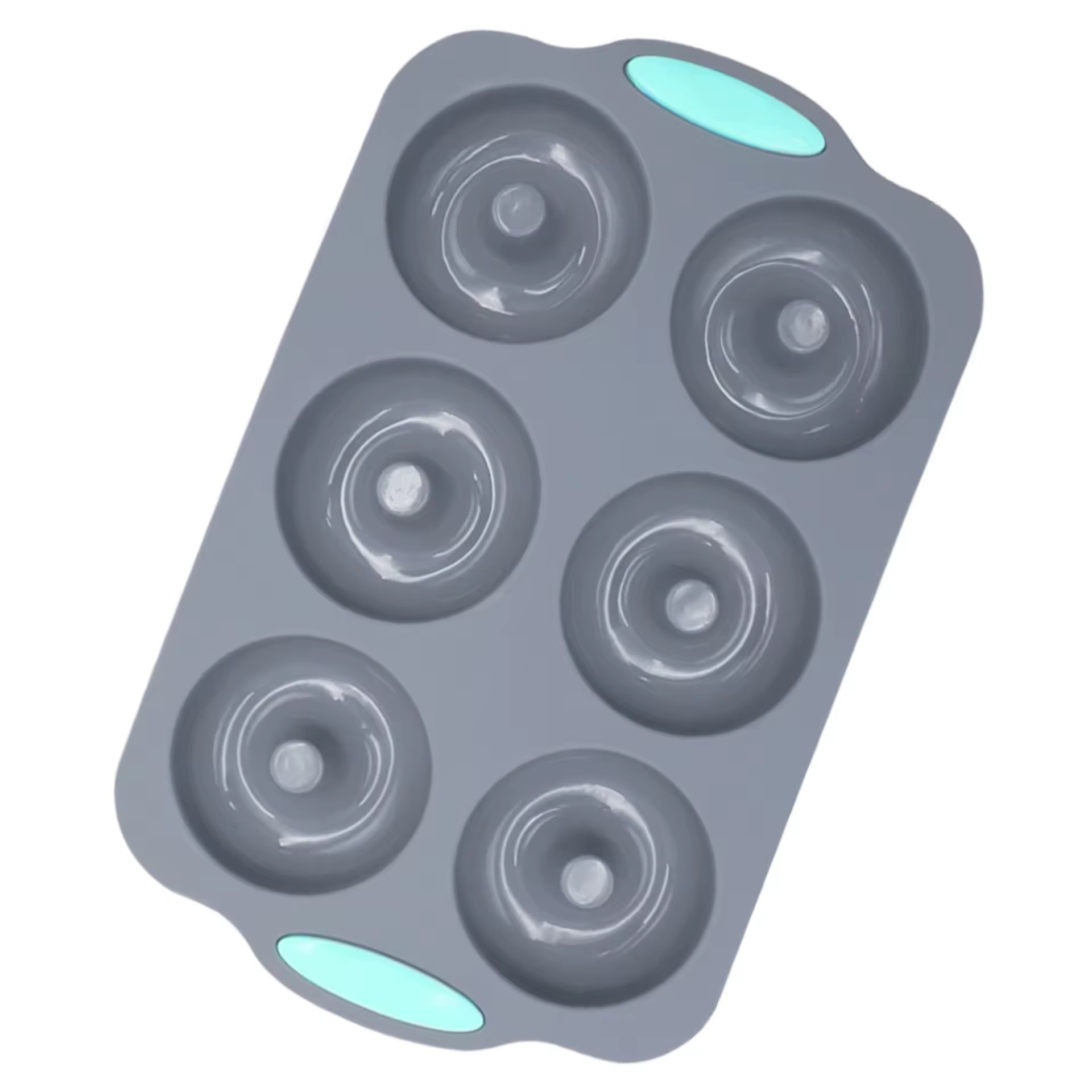 Tavă profesională din silicon – 6 gogoși (Donut Pan)