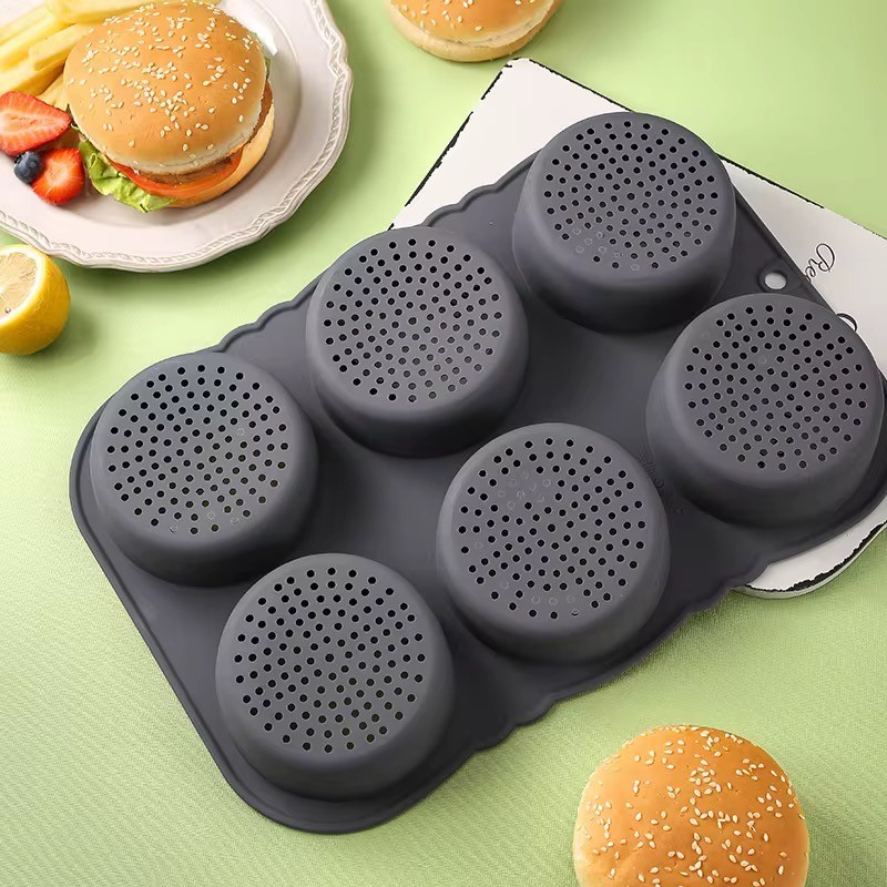 Tavă profesională din silicon – 6 brioșe mari  Large 6 Cup