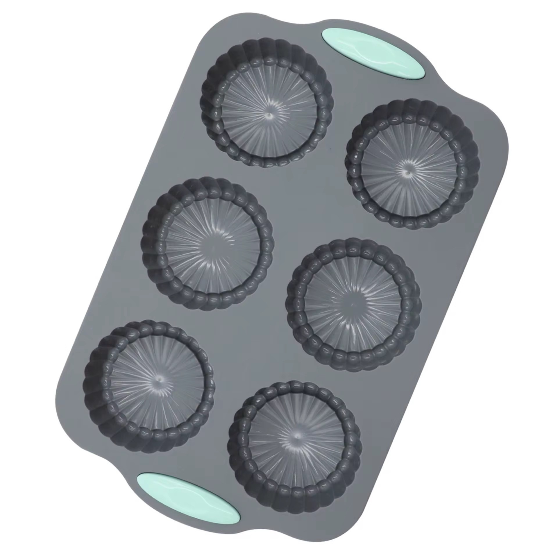 Tavă profesională din silicon – 6 tarte / mini quiche 6 Cavități