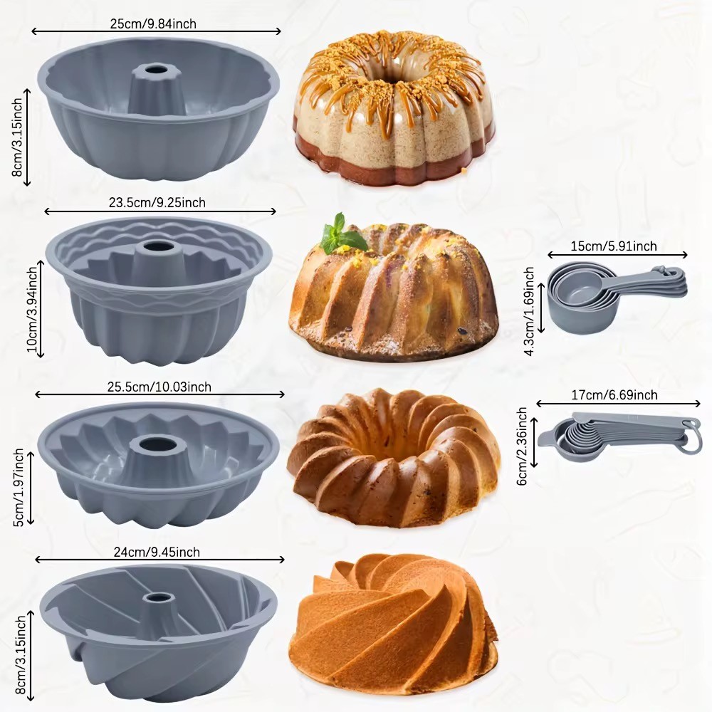 Formă rotundă decorativă din silicon – Small Flower Cake Pan