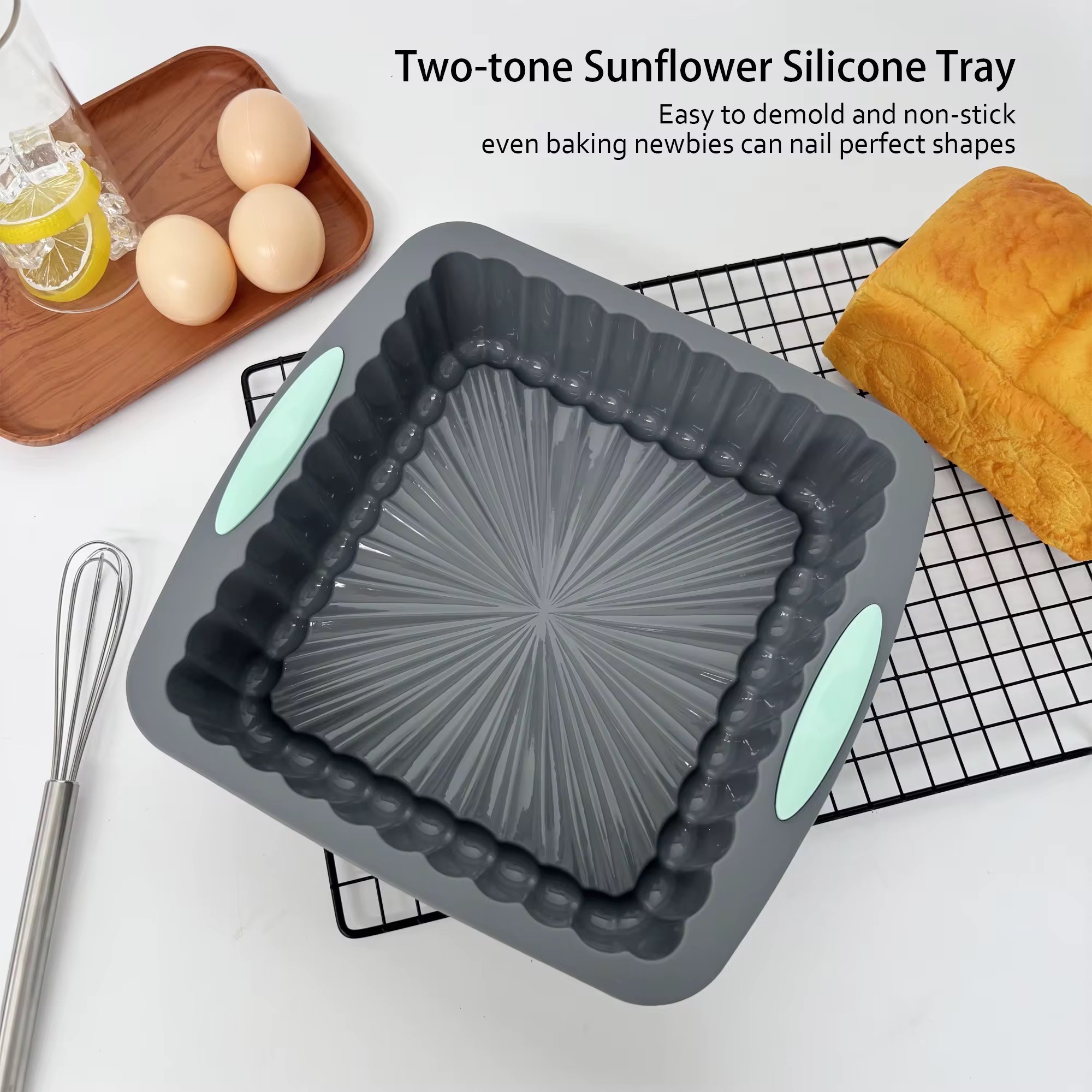 Forma pătrata Sunflower din silicon