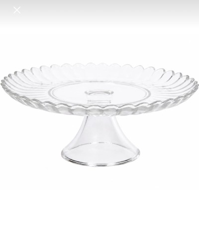 Tavă pentru servire PUFo Cake din sticlă, cu piedestal, 19 cm - foto 2