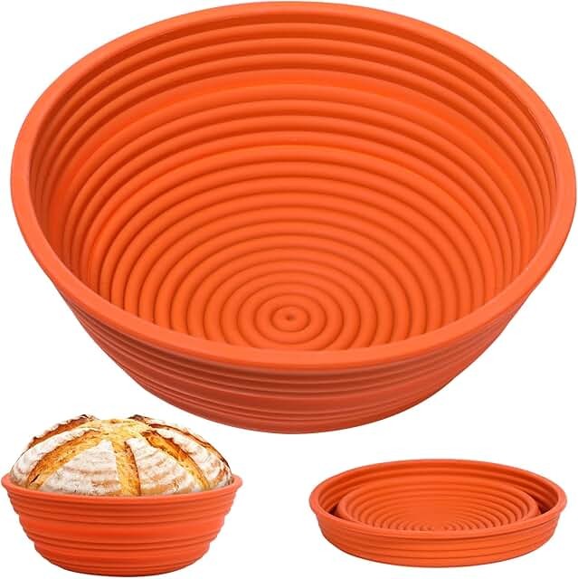 Forma rotunda din silicon pentru dospit – portocaliu 25*25*5.5